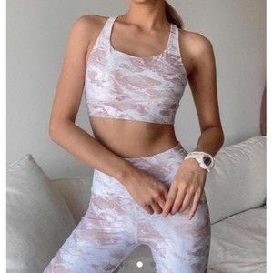 Guess medium marble workout sports bra